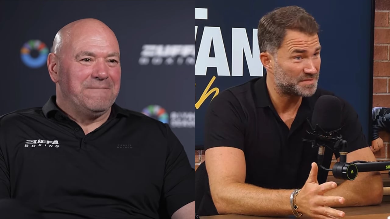 dana white and eddie hearn speaking in an interview